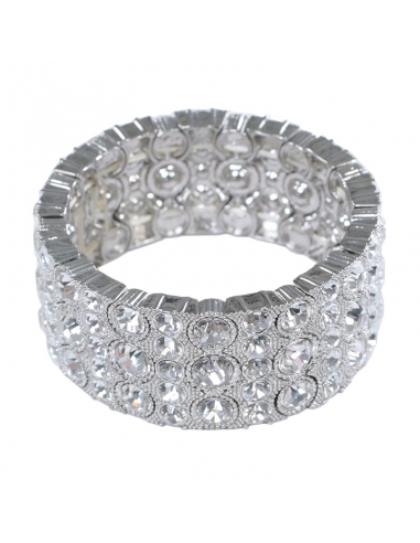 silver wide bracelet for bride or guest