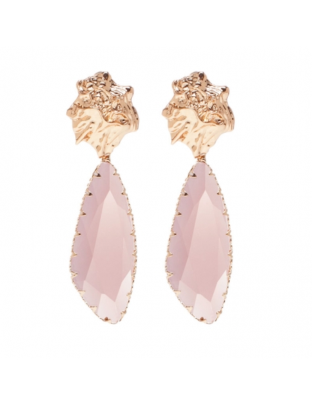 pink gold earrings for guest wedding