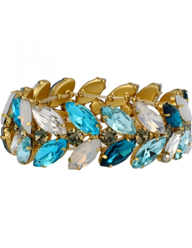 Golden bracelet crystal turquoise