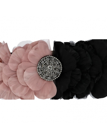 Flower belt for wedding pink and black