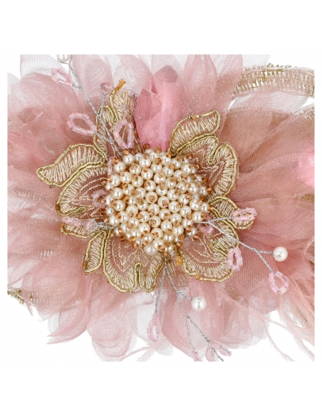 Flower brooch color pink