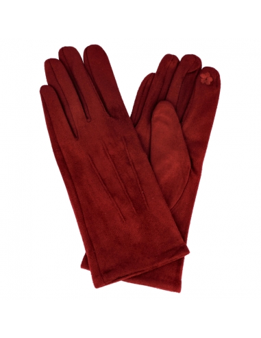 Dany Garnet Short Suede Gloves
