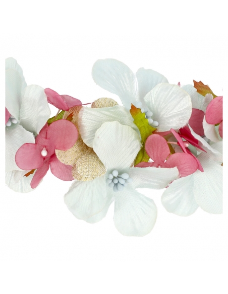 Headdress of flowers multicolored for guest
