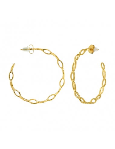 Golden Earrings Big Hoop Cadena