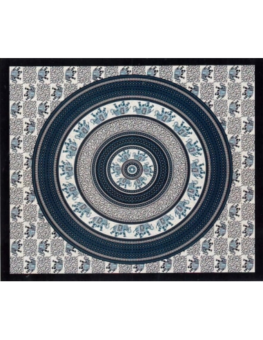 Blue Mandala Tapestry