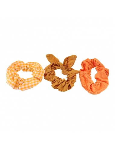 Scrunchies (x3) Naranja