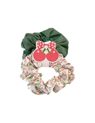 Scrunchies 2 units green color for girl