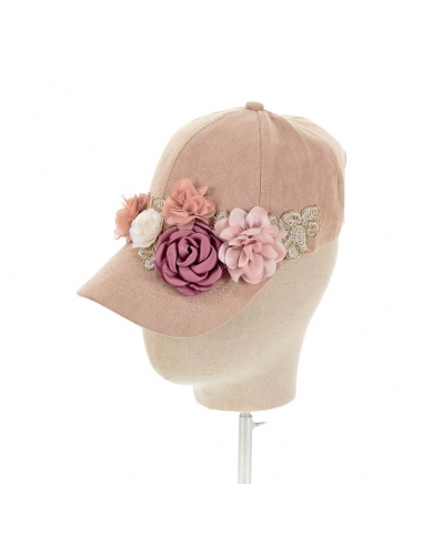 Gorra tocado de flores rosa Jennifer