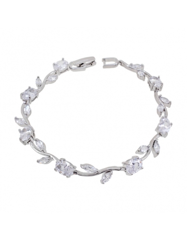 Silver Bracelet Flora for bride and guest