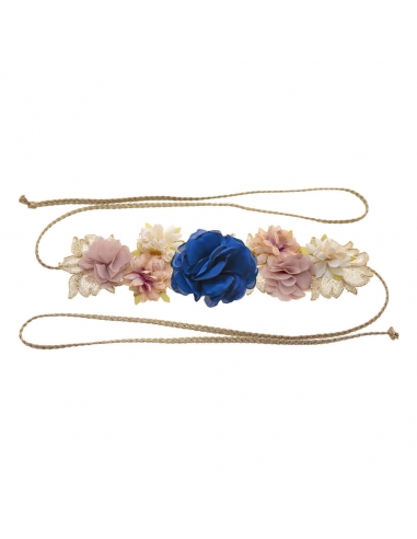 Cinturón flores azul Anika
