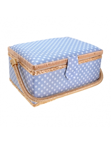 Blue sewing kit box