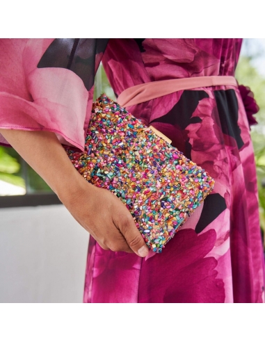 Multicolored clutch for guest