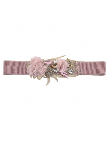 Ava Nude Pink Flower Belt