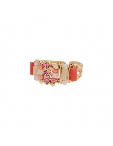 Anillo Ajustable Mujer Coral