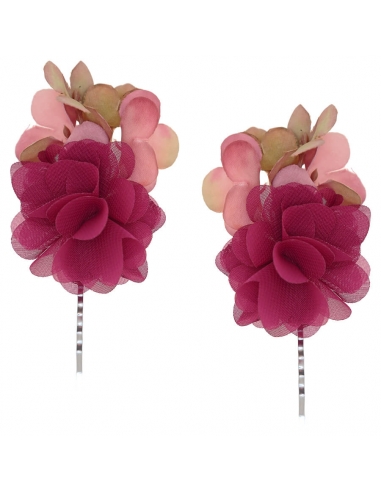 Set Bougainvillea Pink Hairpins for Girl