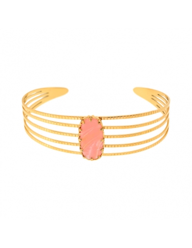 Pink and golden bracelet