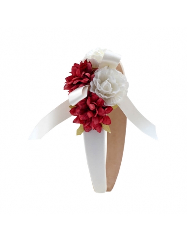 Red flower headband for girl