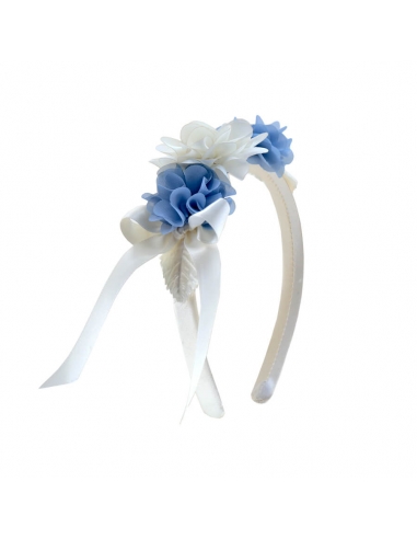 Blue Flower Headband Girl Diana