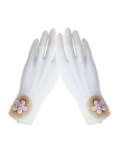 guantes comuniones flor